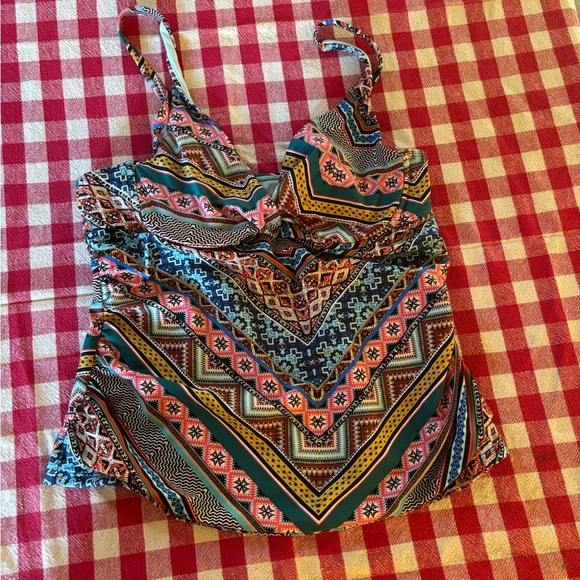 TIME AND TRU CABANA TANKINI TOP - Picture 2 of 3